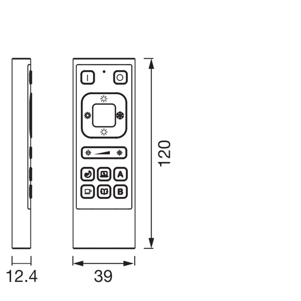 SMART+ Smart Home Fernbedienung, WLAN, USB, schwarz