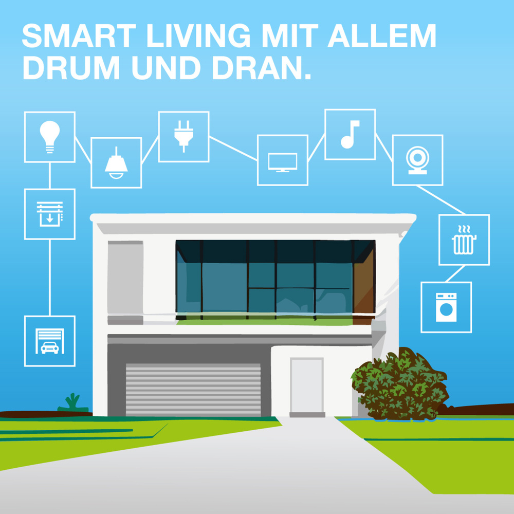 SMART+ Smart Home Bewegungsmelder mit Solarmodul, WLAN, anthrazit