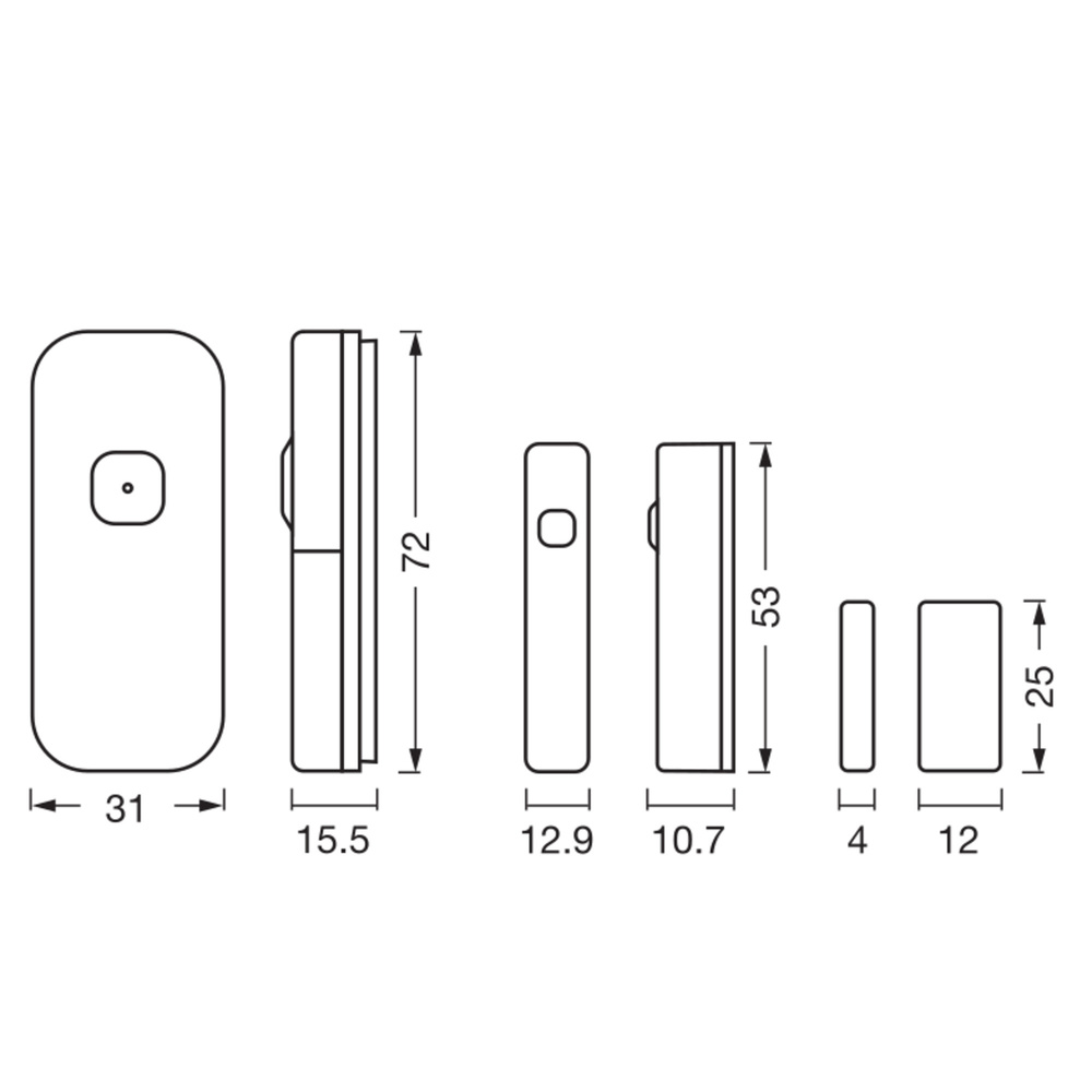 SMART+ Smart Home Tür-Fensterkontakt,  weiß, WLAN