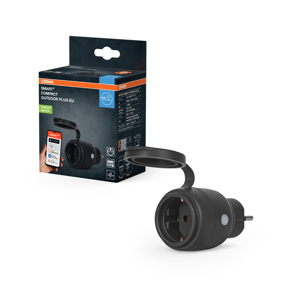 SMART+ Smart Home Outdoor Plug mit Energiemessung,  WLAN, Matter