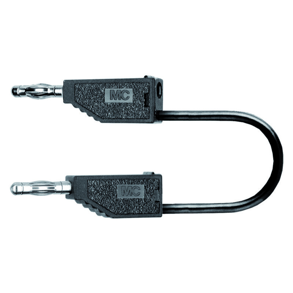 PVC-Verbindungsleitungen 32A, 1m, schwarz, 4 mm