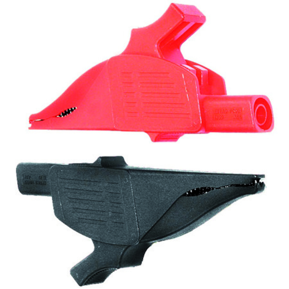 Sicherheits-Krokodilklemme XDK-1033, schwarz, 4 mm