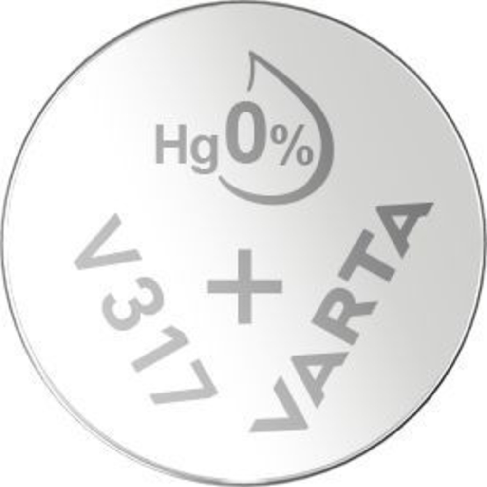 VARTA Silberoxid-Knopfzelle V317/SR62, 1,55 V, 10,5 mAh