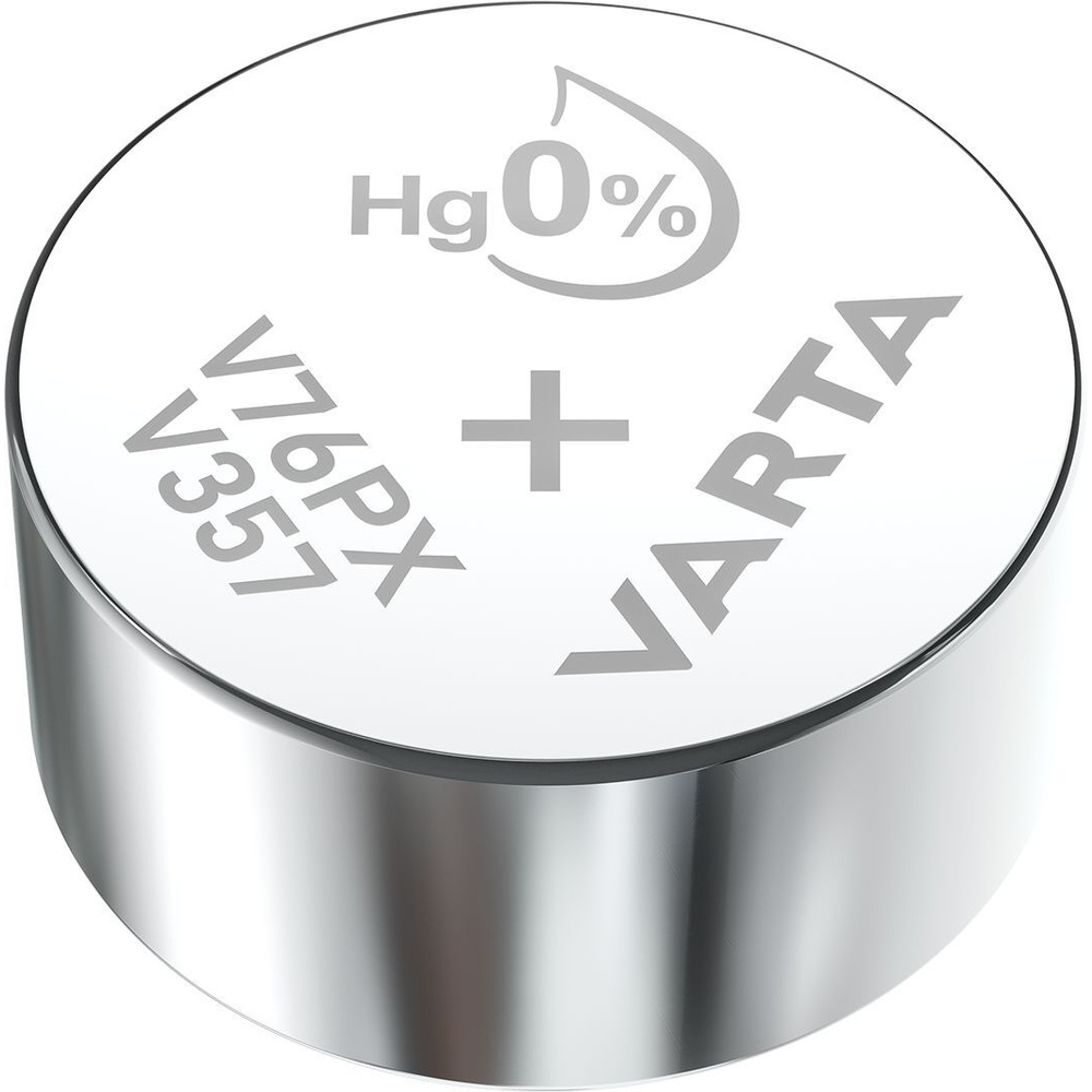 VARTA Silberoxid-Knopfzelle V357/SR44, 1,55 V, 143 mAh