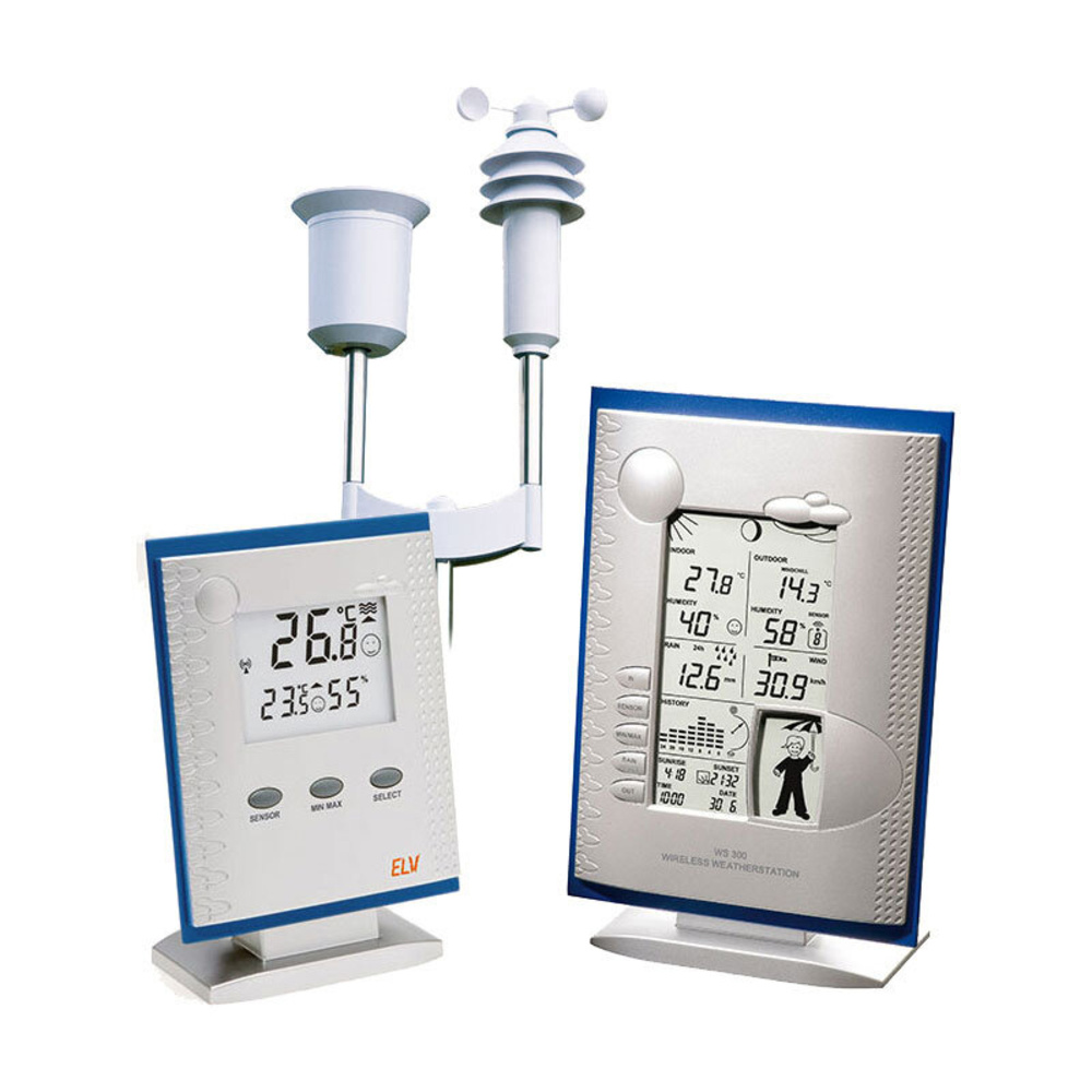 Funk-Wetterstation WS 300 + WS 300 PC + Kombisensor KS 300, Silber