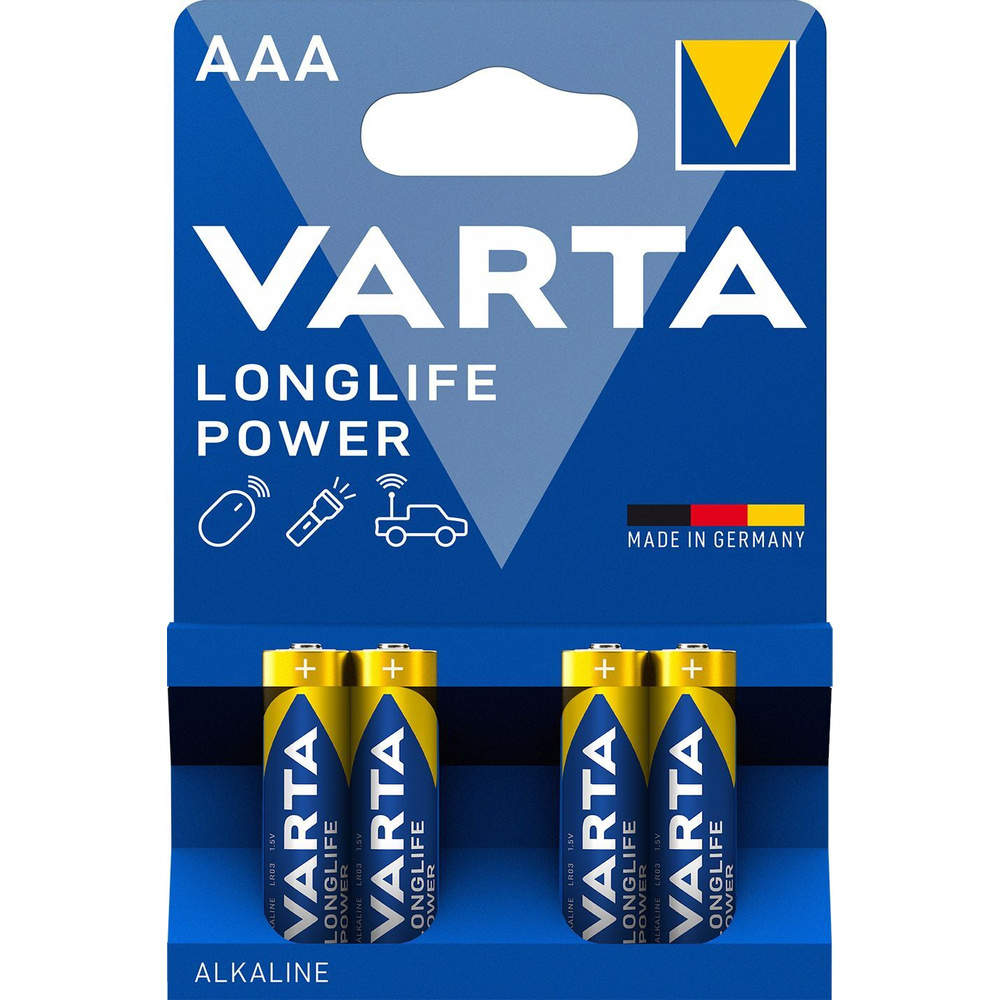 VARTA 4er-Set Micro-Batterie LONGLIFE Power, AAA, LR03