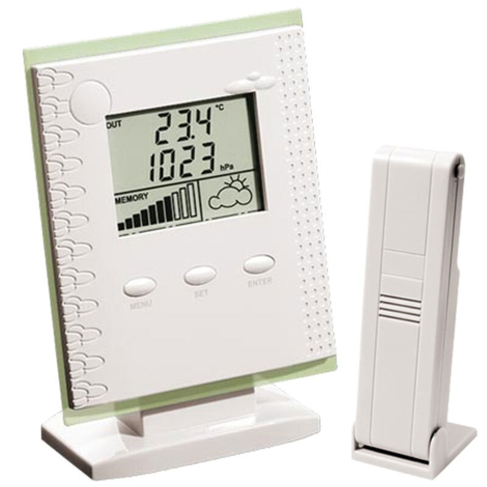 ELV WS 300 PC Funk-Wetterstation, Weiß inkl. Software Weather Professional und Temperatur-/Feuchtesensor S 300 TH