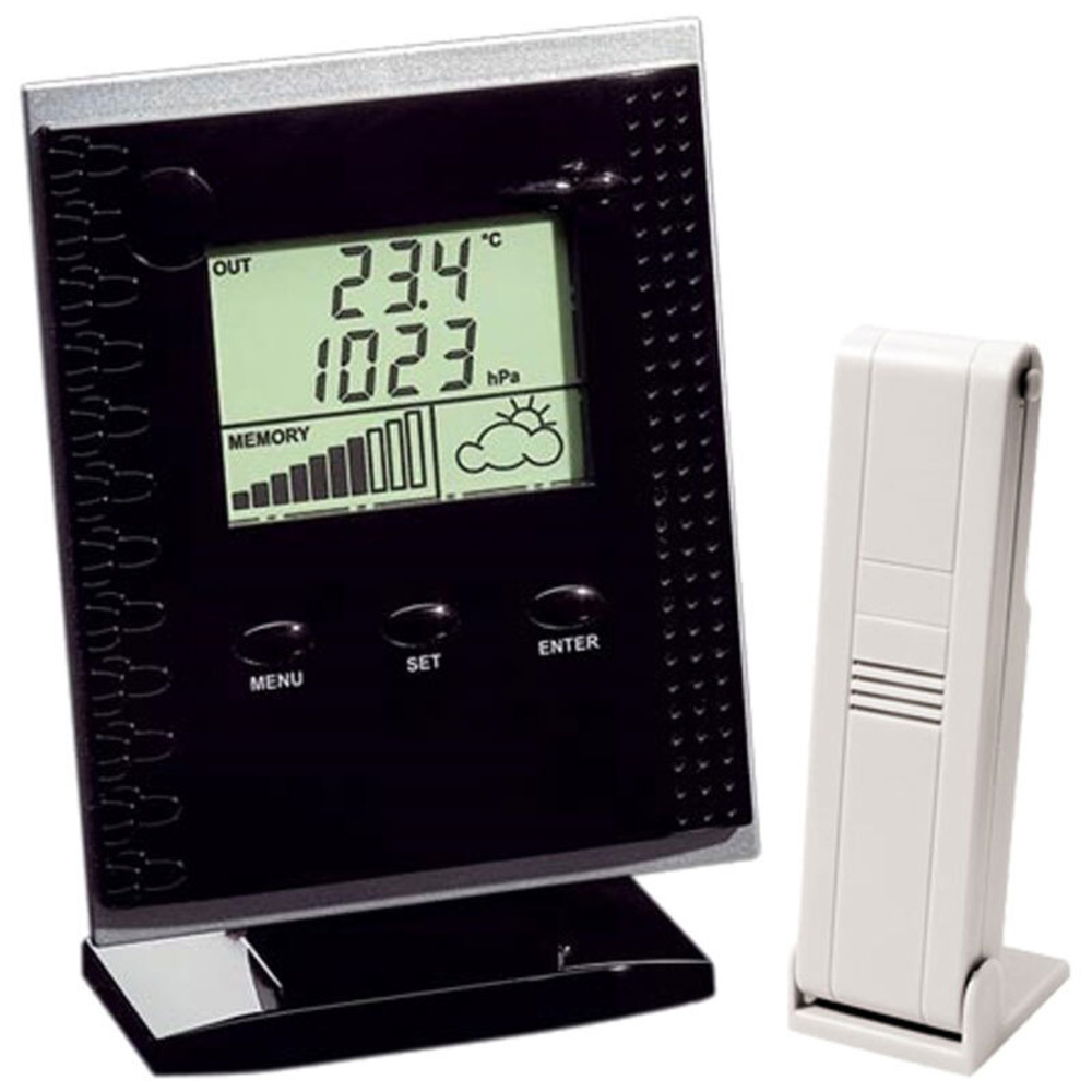 ELV WS 300 PC Funk-Wetterstation, Schwarz inkl. Software Weather Professional und Temperatur-/Feuchtesensor S 300 TH
