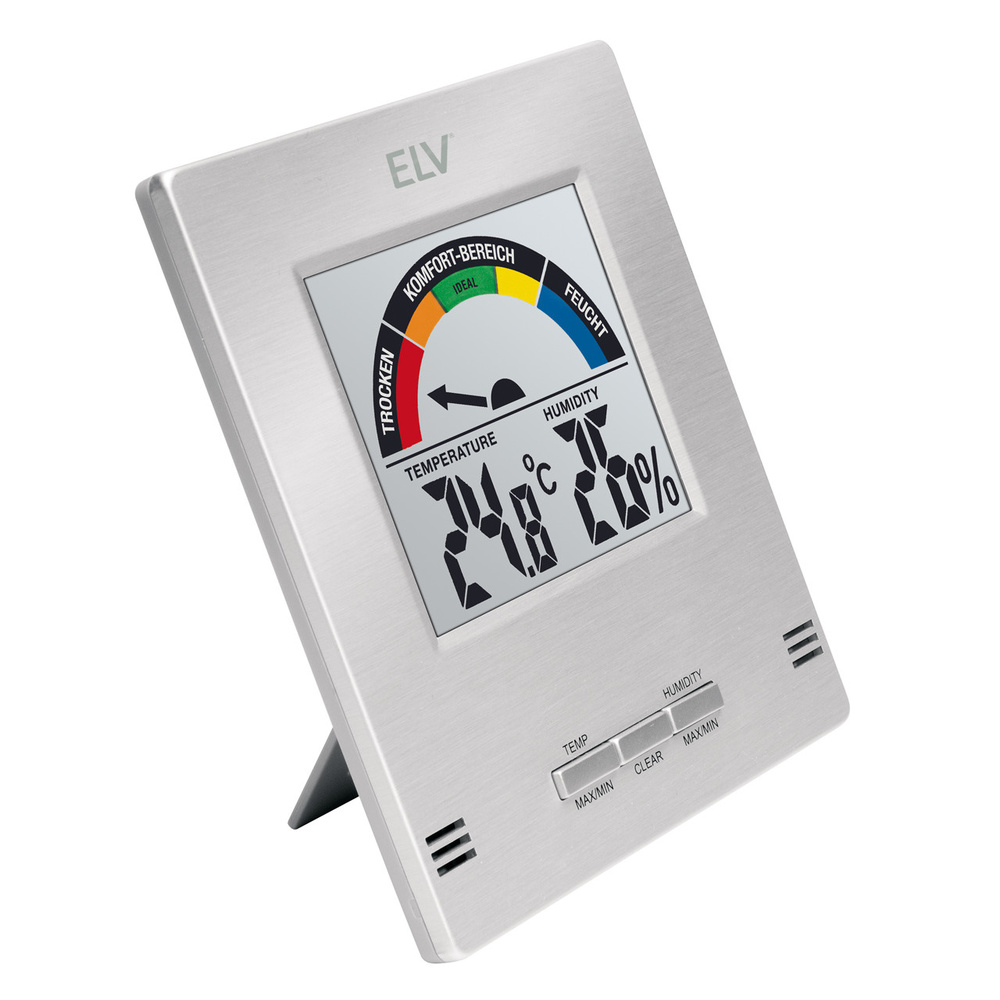 ELV LCD-Klima-Komfort-Anzeige, Temperatur und Luftfeuchte