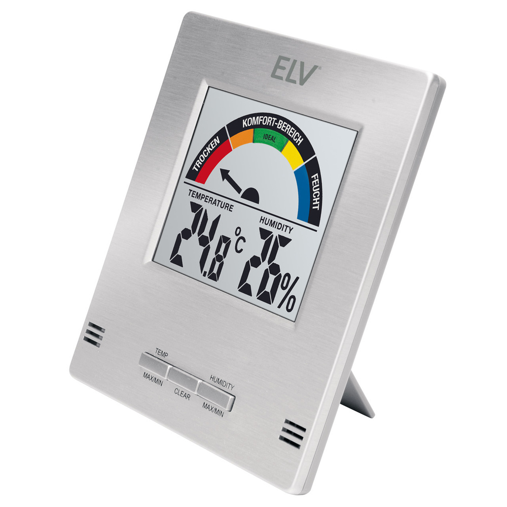 ELV LCD-Klima-Komfort-Anzeige, Temperatur und Luftfeuchte