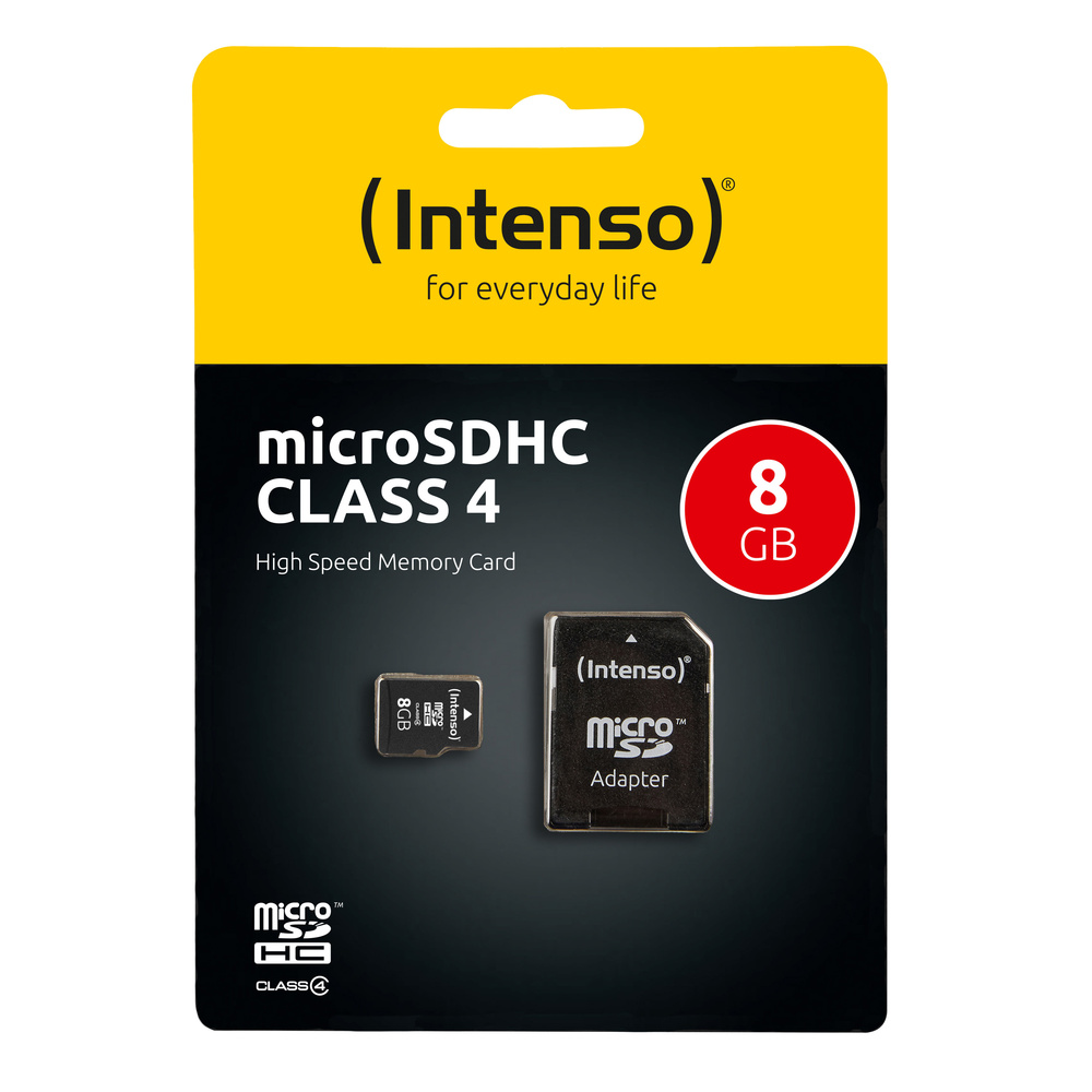 Intenso Speicherkarte microSDHC, Class 4, 21 MB/s, 8 GB
