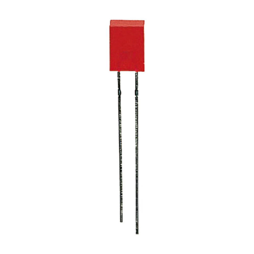 10x LED Rechteck 2,5 x 5 mm, Rot