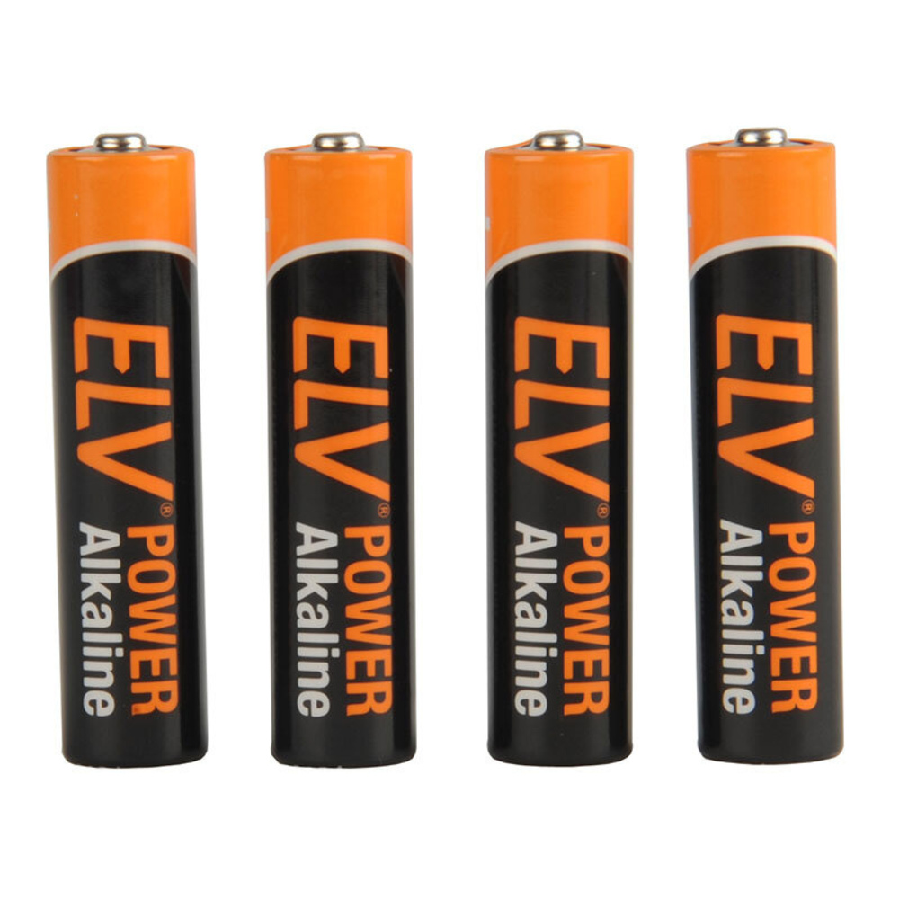 ELV POWER Alkaline Batterie Micro AAA, 4er-Pack
