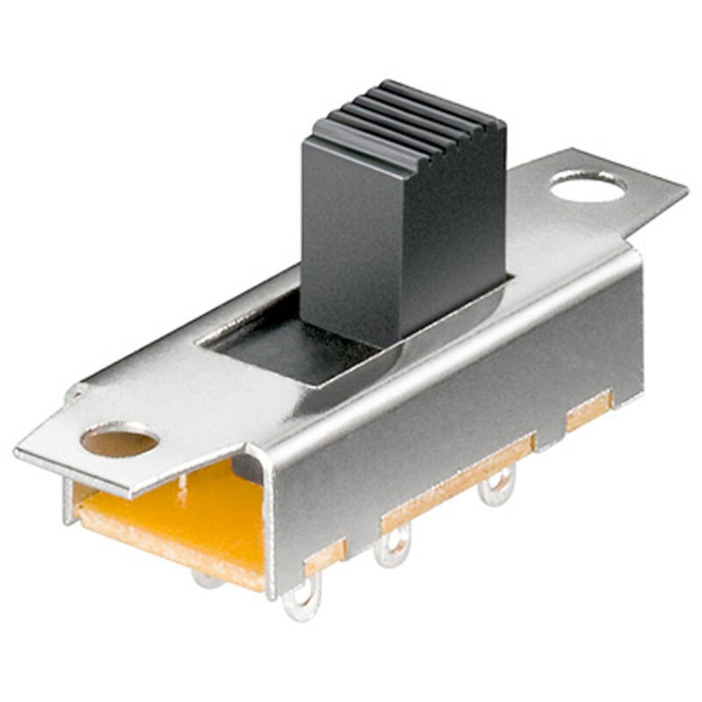 Schiebeschalter, 3,0 A/150 V, 6 Pins, 2x UM