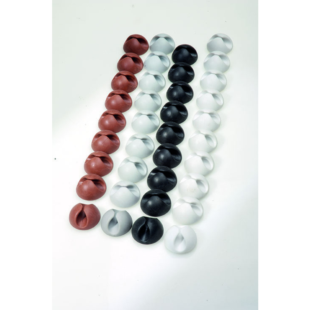 ELV Kabelhalter "Knubbel", 50er-Set braun
