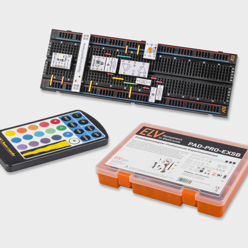 Experimente mit der Fotodiode BPW34 - Anwendungsschaltungen mit dem Prototypenadapter-Professional-Experimentierset PAD-PRO-EXSB