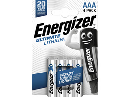 Energizer Ultimate Lithium-Batterie Micro AAA, 1,5V, 1250 mAh, 4er-Pack