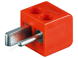Lautsprecher-Stecker mit Schraubanschluss, rot