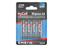 Hycell NiMH-Akku Mignon AA, Typ 2700, 4er-Blister