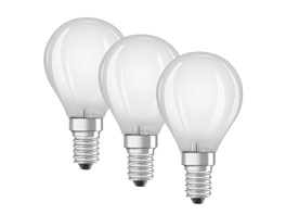 OSRAM 3er-Set 4-W-LED-Lampe P45, E14, 470 lm, warmweiß, matt