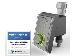 technoline Bewässerungscomputer WZ 1000 mit Display, für Standard-Wasserhähne, batteriebetrieben