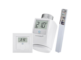 Homematic IP Erweiterungsset Raumklima mit Heizkörperthermostat, Wandthermostat und Tür-/Fensterkontakt verdeckter Einbau