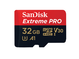 SanDisk microSDHC-Speicherkarte Extreme PRO, mit SD-Adapter, UHS-I, Speedclass 3, 100 MB/s, 32 GB