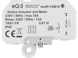 Homematic IP Smart Home Schalt-Mess-Aktor (16 A) – Unterputz, HmIP-FSM16