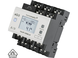 Homematic IP Smart Home Jalousieaktor für Hutschienenmontage  – 4-fach, HmIP-DRBLI4