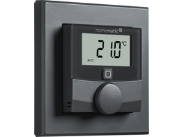 Homematic IP Smart Home Wandthermostat HmIP-WTH-A mit Luftfeuchtigkeitssensor, anthrazit
