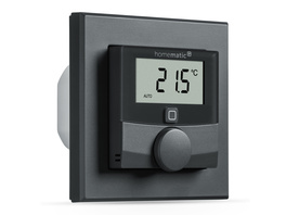 Homematic IP Smart Home Wandthermostat mit Schaltausgang – für Markenschalter, anthrazit, HmIP-BWTH-A