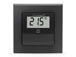 Homematic IP Smart Home Temperatur- und Luftfeuchtigkeitssensor mit Display – innen, anthrazit, HmIP-STHD-A