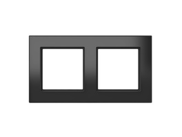 Homematic IP Glasrahmen,  2-Fach, Schwarz, HmIP-GF2-A