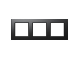 Homematic IP Glasrahmen, 3-Fach, Schwarz, HmIP-GF3-A
