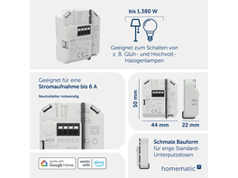 Homematic IP Smart Home Starter Set Schalten mit Access Point 2 und 3x Schaltaktor (6 A) – Unterputz, HmIP-HAP2 und HmIP-FS6