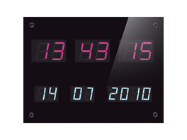 Flexibel - LED-Uhr DCF-7SEG mit Zeit- und Datumsanzeige Teil 1/2