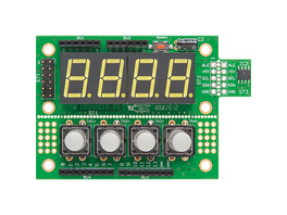 Vielseitige I2C-7-Segment-Anzeige I2C-4DLED – für Arduino oder solo