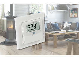 Erfasst und regelt das Raumklima - Homematic IP Temperatur- und Luftfeuchtigkeitssensor mit Display