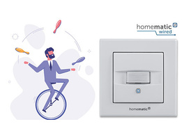 Multitalent - Homematic IP Wired-Wandtaster mit Bewegungsmelder und Helligkeitssensor