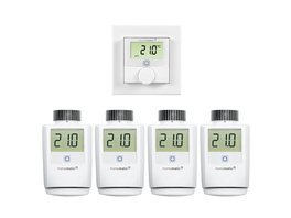 Homematic IP Smart Home Set Heizung mit 4x Heizkörperthermostat und 1x Wandthermostat