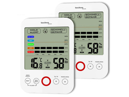 technoline 2er-Spar-Set Thermo-/ Hygrometer WS 9422, mit Klimakomfortanzeige und Schimmelalarm