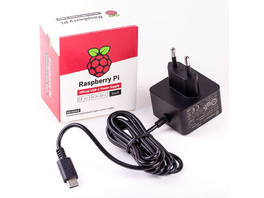 Raspberry Pi 4 USB-Netzteil Typ C, 5,1V 3A, 1,5 m Kabel, schwarz