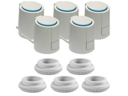 Spar-Set 5x Möhlenhoff Stellantrieb Alpha 5, 24 V, NC, inkl. 5x Adapterring VA80