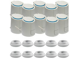 Spar-Set 10x Möhlenhoff Stellantrieb Alpha 5, 24 V, NC, inkl. 10x Adapterring VA80