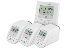 Homematic IP Smart Home Set Heizen Basic M mit 3x Heizkörperthermostat und 1x Wandthermostat