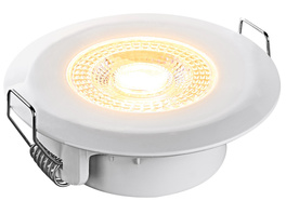 HEITRONIC 5-W-LED-Einbaustrahler DL7202, rund, weiß, dimmbar per Lichtschalter, IP44