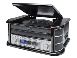 Dual Nostalgie-Stereo-Musikcenter NR 4, UKW-Radio, USB, CD-Player, Kassettenlaufwerk, schwarz