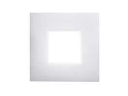 HEITRONIC 2,6-W-LED-Einbaupanel Nizza, passt in Schalter- und Hohlwanddosen, eckig, weiß, IP20