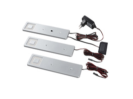 HEITRONIC 3er-Set LED-Unterbauleuchte Imola, warmweiß, erweiterbar auf bis zu 6 Spots