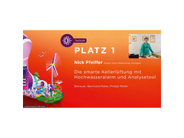 Sieger im Landeswettbewerb - Platz 1 für Nick Pfeiffer bei „Jugend forscht”
